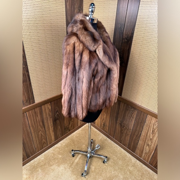 VINTAGE MARSHALL FIELD & COMPANY RUSSIAN SABLE FUR COAT JACKET MEDIUM - Picture 3 of 12